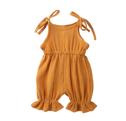 The Tie-Strap Ruffle Romper
