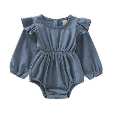 Luna Muslin Romper | Long Sleeve - 4 Colours | 0-36 Months